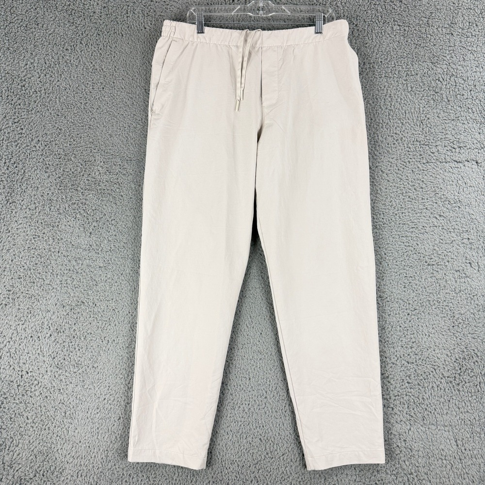Lululemon New Venture Trouser Mens XL Tan Pique Tapered Pants Drawstring Stretch